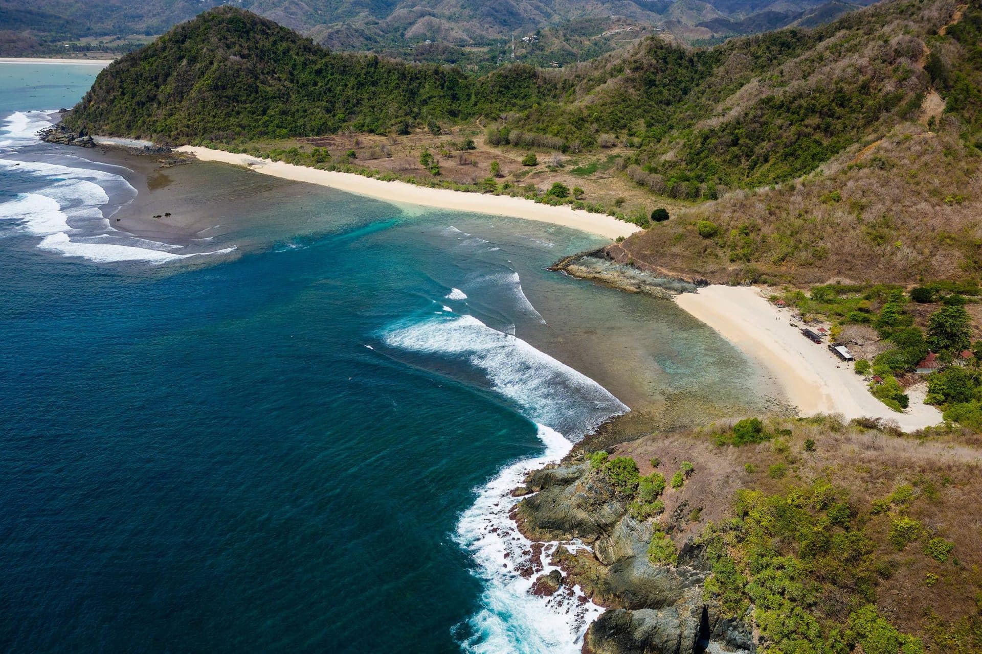 Aerial view of Mawun Beach’s crescent bay